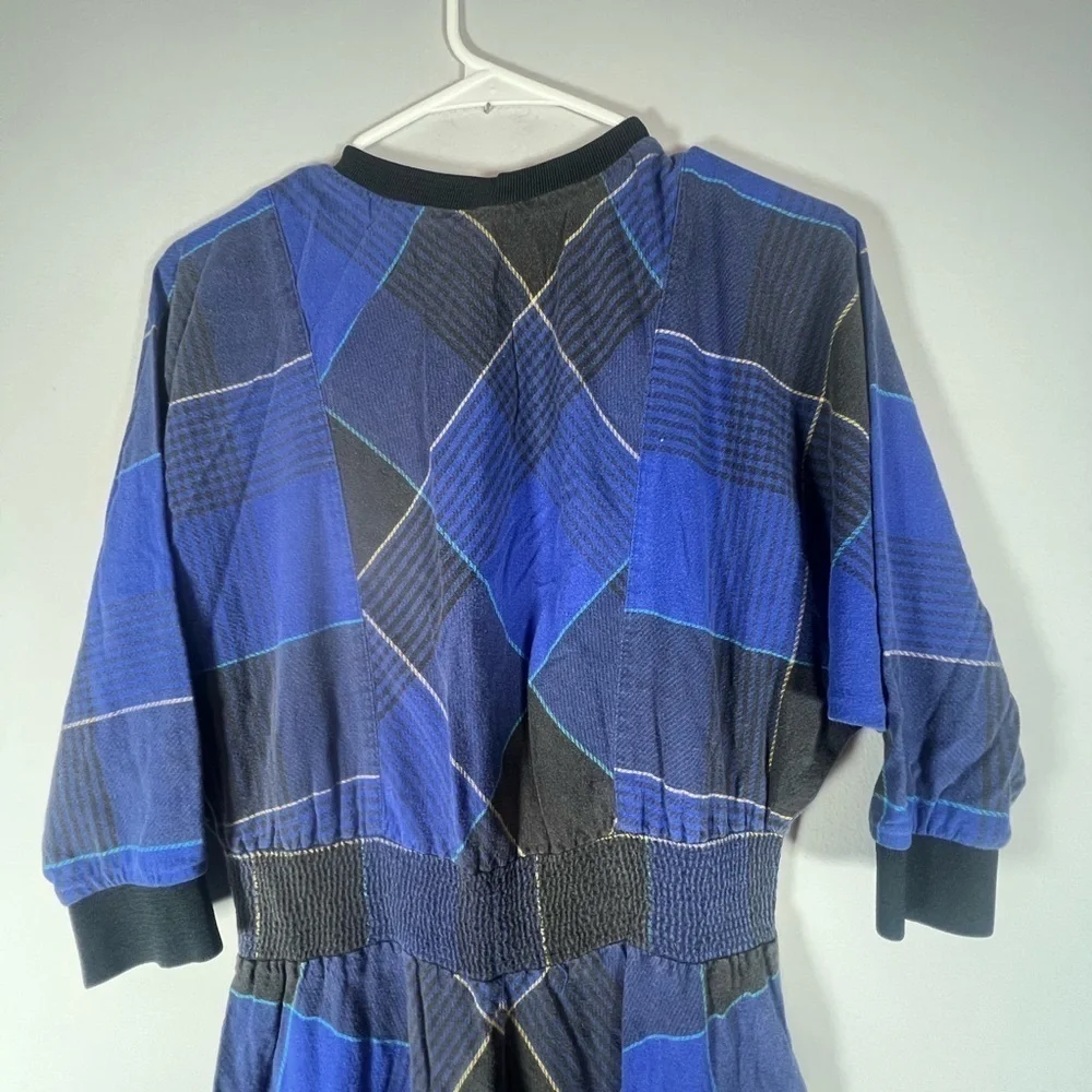 Vintage Carol Anderson California Plaid Midi Maxi Dress Medium